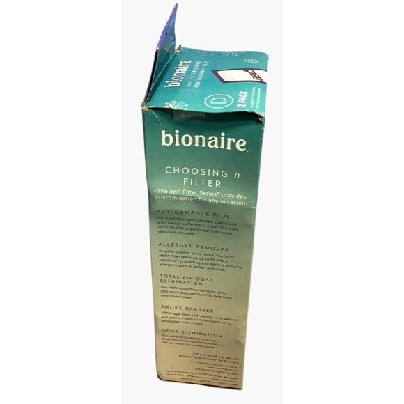 Bionaire 2 Pack Aer1 Allergen Air Purifier Filters Performance Plus Purple - Picture 4 of 5